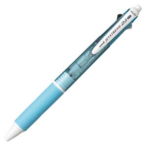 （まとめ） 三菱鉛筆 多機能ペン ジェットストリーム2＆1 0.7mm （軸色：水色） MSXE350007.8 1本 【×10セット】