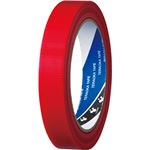 （まとめ） 寺岡製作所 貼ってはがせるP-カットテープ 18mm×25m 赤 4142-18アカ 1巻 【×20セット】