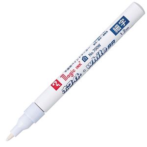 （まとめ） 寺西化学 油性ペイントマーカー マジックインキ ホワイト・white SR No.700W （細字） M700W 1本 【×40セット】