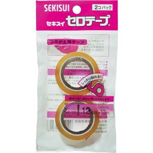 （まとめ） 積水化学 セロテープ 詰め替え 12mm×10m C40SH01 1パック（2巻） 【×20セット】