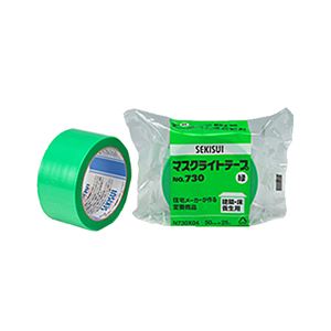 （まとめ） 積水化学 マスクライトテープ No.730 50mm×25m 青 建築養生・床養生用 N730A04 1巻 【×10セット】