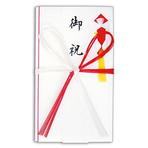 （まとめ） 赤白7本 花結 金封 高級和紙 短冊付 NO.2653 1枚 【×40セット】