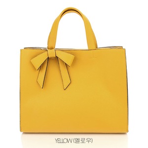 人気商品！柔らか素材の仕切り付トートL/イエロー