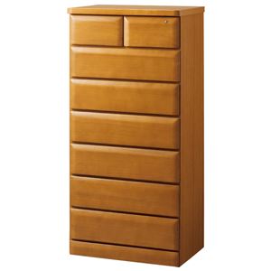 天然木多サイズチェスト/タンス 【10： 幅60cm・7段】 木製 ホワイト（白） 【完成品】