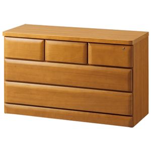 天然木多サイズチェスト/タンス 【16： 幅100cm・3段】 木製 ホワイト（白） 【完成品】