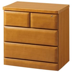 天然木多サイズチェスト/タンス 【6： 幅60cm・3段】 木製 ホワイト（白） 【完成品】