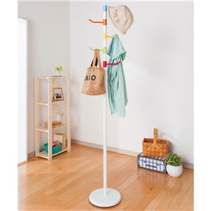 カラフルポールハンガー スチール製 高さ176.5cm (組立式)