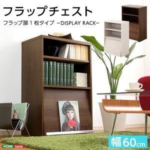 収納家具【DEALS-ディールズ-】 フラップ扉1枚タイプ ウォールナット