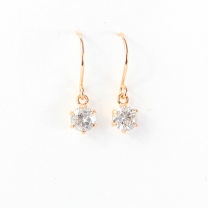 18金ピンクゴールド 0.25ｃｔ ダイヤモンド フックピアス