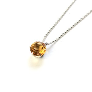 1ct シトリン ラウンド ペンダント