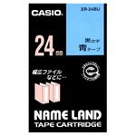 カシオ（CASIO） ネームランド エコテープカートリッジ 青に黒文字 24mm