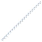 GBC プラスチックリング（A4・20穴）20本入 白 （13mm）