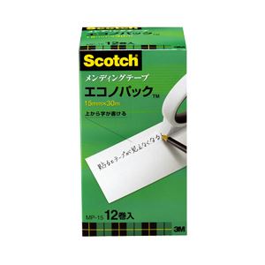 【まとめ買い】スコッチ メンディングテープ エコノパック 大巻 （1.5cm×30m） （76mm） 1箱（12巻）