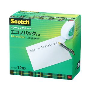 【まとめ買い】スコッチ メンディングテープ エコノパック 小巻 （1.8cm×30m） （25mm） 1箱（12巻）