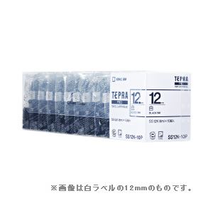 「テプラ」PROシリーズ 業務用10個入 透明ラベル 透明に黒文字 9mm