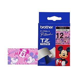 ブラザー（BROTHER） ピータッチ用TZeテープ ミッキー＆ミニーピンク テープ幅：12mm