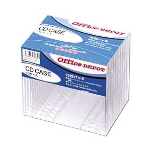 （業務用セット） CD／DVDケース 厚さ10mm 10枚入 【×5セット】