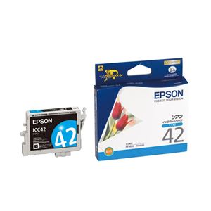 （業務用セット） エプソン（EPSON） インクカートリッジ シアン 型番：ICC42 単位：1個 【×3セット】