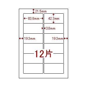 （業務用セット） マルチラベル（A4） 汎用・12面（1片：縦42.3×横83.8mm） 1パック（100枚） 【×3セット】
