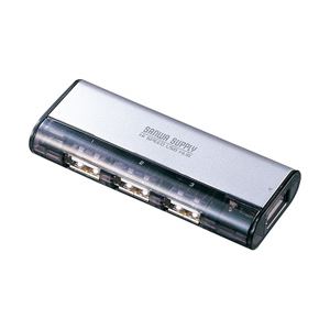 サンワサプライ マグネット付き4ポートUSBハブ 1個 型番：USB-HUB225GSV