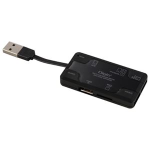 ナカバヤシ Digio2 USB2.0 マルチカードリーダー CRW-5M53BK ブラック