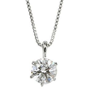 ダイヤモンド ネックレス 一粒 プラチナ Pt900 0.3ct 6本爪 0.3カラット ダイヤネックレス ペンダント 鑑別書付き