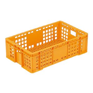 三甲(サンコー) 網目コンテナー「サンテナー」 スタッキング B 27Z オレンジ