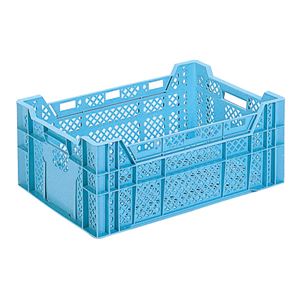 三甲(サンコー) 網目コンテナー「サンテナー」 スタッキング B46K ライトブルー