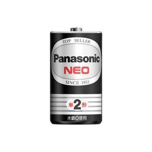（まとめ買い）Panasonic パナソニック マンガン乾電池 ネオ黒 単2 R14PNB(20個) 【×3セット】