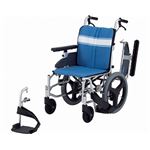 日進医療器 アルミ介助用モジュール車いす NA-3DX ／座幅40cm ブルー