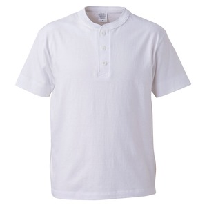 アウトヒットに最適ヘビーウェイト５．６オンスセミコーマヘンリーネックTシャツ２枚セットホワイト+ミックスグレーXL