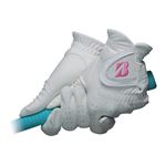 ブリヂストンゴルフ レディースグローブ（手袋） 両手用 ホワイト（白） 18cm TOURGLOVE LD15