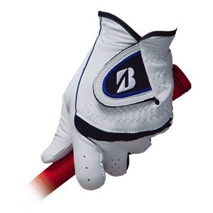 （まとめ）ブリヂストンゴルフ グローブ（手袋） 片手用／左手用 ホワイト（白） 26cm TOURGLOVE SHEEP2014J 【×2セット】