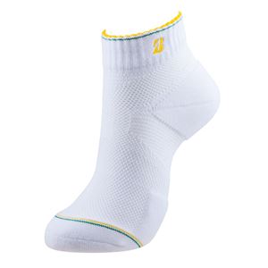 （まとめ）ブリヂストンゴルフ ソックス ／L ANKLE ショート WY（白／黄） 〔レディス／防菌防臭／ショート丈〕 【×3セット】