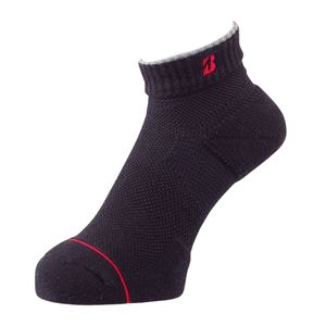 （まとめ）ブリヂストンゴルフ ソックス ANKLE ショート ブラック（黒） 〔防菌防臭／ショート丈〕 【×3セット】