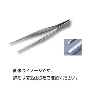 (まとめ)有鈎ピンセットN 【直型/全長150mm】 ステンレス製/上質仕上げ 【×3セット】