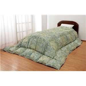 マイクロファイバーわた入り掛け布団 【ダブルサイズ】大判サイズ 260cm×260cm グリーン（緑） 