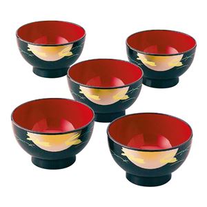 四季うさぎ 寿汁椀揃（黒）