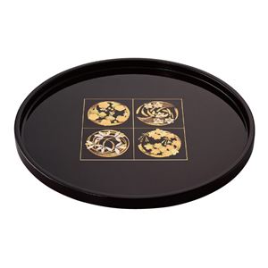 彩花 溜 丸盆（尺丸）