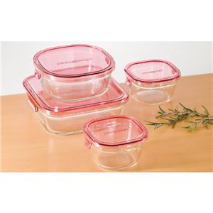 iwaki パック＆レンジ角型4点セット（耐熱ガラス） PST-PRN4P1