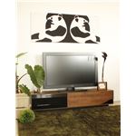 ローボード(テレビ台/テレビボード) 木製 幅150cm 引き出し収納付き ブラウン 【日本製】
