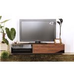ローボード(テレビ台/テレビボード) 木製 幅180cm 引き出し収納付き ブラウン 【日本製】