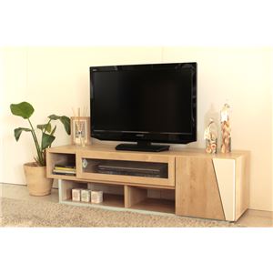 ローボード(テレビ台/テレビボード) 木製 幅130cm 収納付き ナチュラル 【日本製】