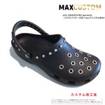 クロックス スワロフスキーｘパンク カスタム黒 ブラック crocs custom SWAROVSKIxPunk 27cm(M9/W11)