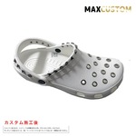 クロックス 改 パンク カスタム 白 crocs 改 クラシック（ケイマン） クロッグ サンダル【クロカスタム】 26cm(M8/W10)