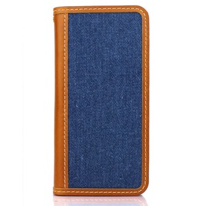 iPhone6 Plus/6s Plus ケース 手帳  本革  DENIM iPhone6 Plus iPhone6s Plus レザー 本革 (BLUE)