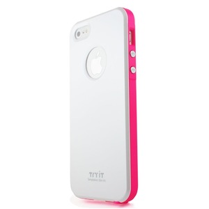 iPhone5  iPhone5S iPhoneSE  カバーTryit Slim Fit Case・Neon Series (White×Hot Pink)