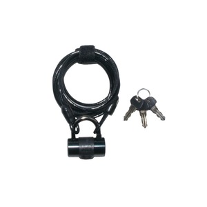 ワイヤーロック/多機能ロック 1800mmロングワイヤー 【J&C】 JC-019W ブラック(黒) 〔自転車パーツ/アクセサリー〕