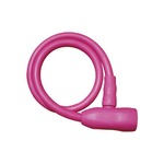 ワイヤーロック TPE樹脂使用 内溝キー3本付き 【J&C】 JC-031W ピンク 〔自転車パーツ/アクセサリー〕