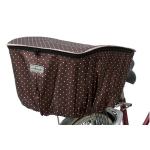 バスケットカバー(自転車後ろカゴ用カバー) 撥水加工/反射マーク付き 【MARUTO】 D-4RMT 茶 〔自転車パーツ/アクセサリー〕